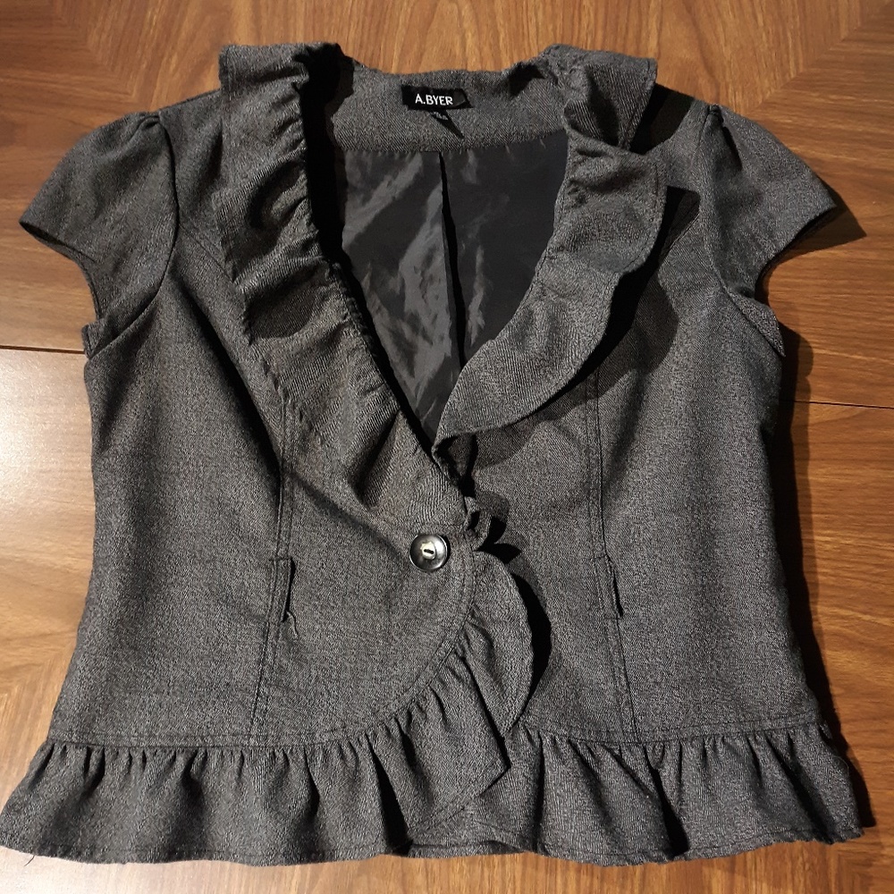 A Byer XL Junior Fitted Top Jacket Grey Heather